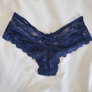 Victoria's Secret Very Sexy Lace Mesh Strappy-Back High Leg Cheeky Panty XS